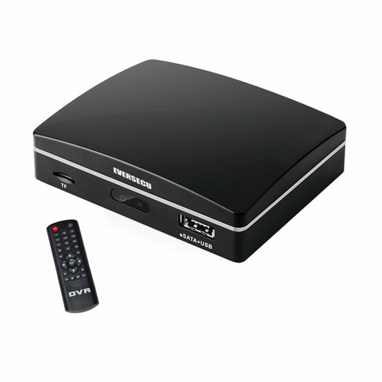 Picture of Eversecu 4ch Mini CCTV Video Recorder, Hybrid DVR/NVR Support 1080P AHD/HD-TVI/HD-CVI/CVBS and IP Cameras, Support E-Sata HDD/SD Card for recording, With Remote view App and PC software