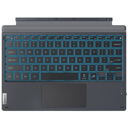 Picture of Inateck Surface Pro 7 Keyboard, Bluetooth 5.0, 7-Color Backlight, Compatible with Surface Pro 7/7+/6/5/4, KB02026 Gray