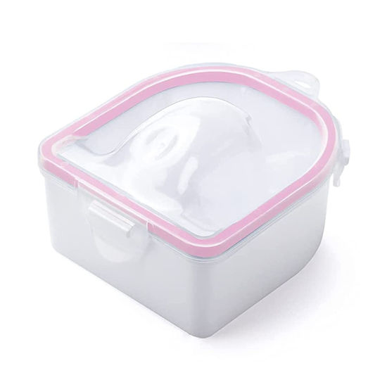 Picture of Nail Soaking Bowl, Soak Off Gel Polish Dip Powder Remover Hand Acetone Nail Soak Off Bowl Manicure Bowl Nail Art Tool (Pink-1Piece)
