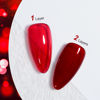 Picture of GAOY Sheer Red Gel Nail Polish,16ml Soak Off Jelly Gel Polish, Translucent Color UV Light Cure for Nail Art DIY at Home, 1541 Wine Red