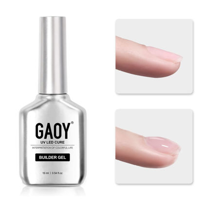 Picture of GAOY Clear Builder Gel for Nails, 16ml Nail Strengthener in a Bottle, Nail Extension Hard Gel, Soak Off Long Lasting UV Gel