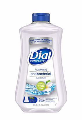 Picture of Dial Complete Antibacterial Foaming Hand Soap Refill, Soothing White Tea, 32 fl oz