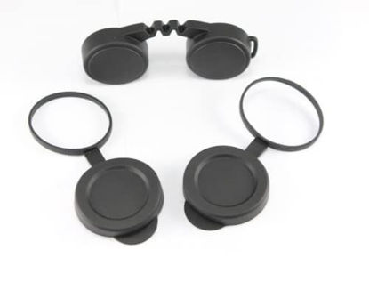 Picture of 10x42 Rubber Lens Caps for Binoculars + Rainguard,Objective Optics Protection Covers