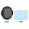 Picture of PATIKIL Camera Lens Cap, 2 Pack Sides Pinch Front Lens Cover with Microfiber Cleaning Cloth for 43mm Thread Universal DSLR Lenses