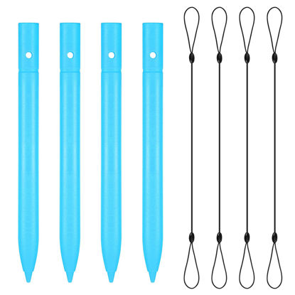 Picture of 4.5 Inch Replacement Stylus Drawing Pen 4 Pieces Toddler Drawing Tablet Pens Kids' Electronics Pens with 4 Hanging Rope for LCD Writing Tablet (Blue)