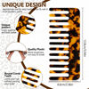 Picture of Large Hair Detangling Comb Wide Tooth Comb for Curly Hair Wet Dry Hair, No Handle Detangler Comb Styling Shampoo Comb (Tortoiseshell, Light Tortoiseshell)