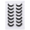 Picture of Mebver False Eyelashes Cat Eye Lashes Faux Mink Lashes Natural Look Fluffy Wispy Lashes That Look Like Extensions Pestañas Postizas D Curl Lash Strips Short Fox Eye Lashes 7 Pairs Pack