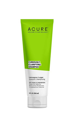 Picture of ACURE Curiously Clarifying Shampoo - 8 Fl Oz - Performance-Driven Hair Care Gently Cleanses, Removes Buildup, Boosts Shine & Replenishes Moisture - Lemongrass & Argan, 100% Vegan