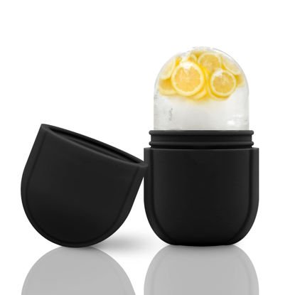 Picture of Ice Roller for Face and Eye, Ice Face Roller,Facial Beauty Ice Roller Skin Care Tools, Ice Facial Cube, Gua Sha Face Massage, Silicone Ice Mold for Face Beauty (Black)