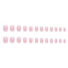 Picture of Foccna French Fake Nails Tips Square Press on Nails Pink Women's False Nails Daily Wear Artificail Nails for Nail Art Manicure Decoration (White)