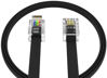Picture of (1 Pack) 4 Feet Black Telephone Cable 6P4C RJ11 Male to Male, Made in USA Pro Grade Phone Line Cord