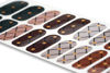 Picture of TOUGH GIRLS | Nail Polish Strips | 20 Stylish Strips | Brighter, Thicker, Tougher | Includes Cuticle Stick, Nail File, & Nail Wipes (Lattice Elegance & Gold Foil)