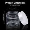 Picture of 4 Pieces Round Clear Wide-mouth Leak Proof Plastic Container Jars with Lids for Travel Storage Makeup Beauty Products Face Creams Oils Salves Ointments DIY Making or Others (White, 2 Ounce)