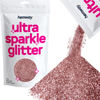 Picture of Hemway Premium Ultra Sparkle Glitter Multi Purpose Metallic Flake for Arts Crafts Nails Cosmetics Resin Festival Face Hair - Rose Gold - Fine (1/64" 0.015" 0.4mm) 100g / 3.5oz