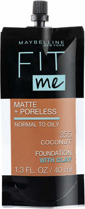 Picture of Maybelline New York Fit Me Matte + Poreless Liquid Foundation, Pouch Format, 355 Coconut, 1.3 Ounce