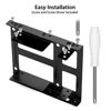 Picture of AGPtEK 2 x 2.5 Inch SSD to 3.5 Inch Internal Hard Disk Drive Dual Mounting Bracket Kit, Metal Alloy Bracket Kit with SATA Data Cables & Power Cables Black