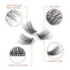 Picture of DIY Eyelash Extension, 3D Effect Glue Bonded Individual Lash 12 Clusters Volume Lashes Set, Home Eyelash Extension, C curl Lashes Pack (10MM)