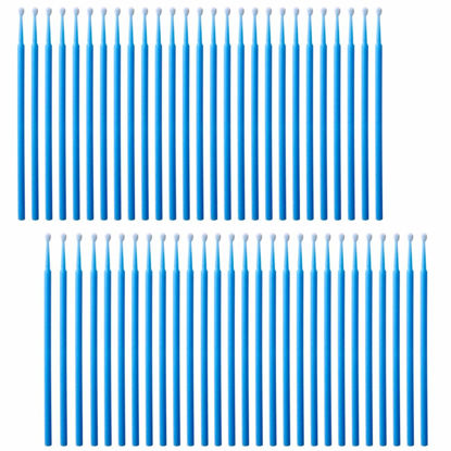 Picture of 100 Pack Phone Charge Port Cleaning Tool kit,Bendable Mini Soft Round Brushes Cleaner Compatible with iPhone 11 Pro Speaker Tablet Camera Laptop Computer Smartphone, Blue