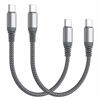 Picture of Short USB C to USB C 60W Cable(2 Pack 0.5Ft), Type C Fast Charging Nylon Braided Cord Compatible with iPhone 15 15 Pro/15 Pro Max Android Samsung Galaxy S23/S22/S21/ Ultra,Air 2020, iPad Pro,Google