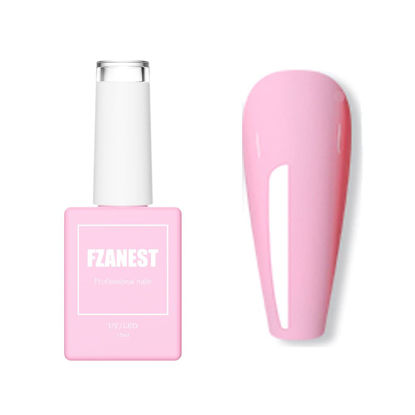 Picture of FZANEST 15ml Gel Nail Polish,Light Pink Soak Off UV LED Nail Gel Polish Summer Color #70