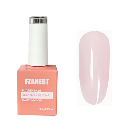 Picture of FZANEST Natural Nude Builder Gel For Nails,Builder Base Sheer Color Gel Nail Polish,Brush On Builder Extension Gel in a Bottle Soak Off French Manicure15ml