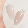 Picture of GAOY Jelly Nude Gel Nail Polish, 16ml Sheer Milk Tea Translucent Soak Off Gel Polish, UV Light Cure for Nail Art DIY, Color 1524