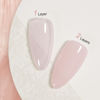 Picture of GAOY Jelly Nude Gel Nail Polish, 16ml Sheer Milky Pink Translucent Soak Off Gel Polish, UV Light Cure for Nail Art DIY, Color 1643