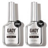 Picture of GAOY 16ml 2 Pcs Glassy Gel Top Coat and Base Coat Set,No Wipe Foundation Combination for UV Light Cure Nail Polish