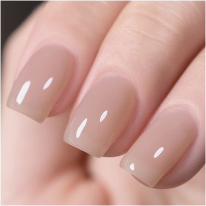 Picture of GAOY Jelly Nude Gel Nail Polish, 16ml Sheer Light Brown Translucent Soak Off Gel Polish, UV Light Cure for Nail Art DIY, Color 1535