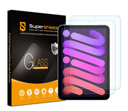 Picture of Supershieldz (2 Pack) Designed for iPad Mini 6 8.3-Inch (2021, 6th Generation) Tempered Glass Screen Protector, Anti Scratch, Bubble Free