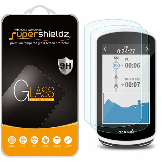 Picture of (2 Pack) Supershieldz Designed for Garmin Edge 1030 / Edge 1030 Plus Tempered Glass Screen Protector, Anti Scratch, Bubble Free