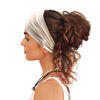 Picture of GILI 2 Pack Wide Headbands for Women Boho African Knotted Non Slip Fashion Hair Bands Yoga Running Sports Workout Gym Head Wraps Elastic Soft Cotton Cloth Turbans Bandana for Girls(Light Grey, Skin)