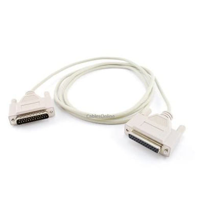 Picture of CablesOnline 6ft Null Modem DB25 Male to Female Data Transfer Cable (NM-106)