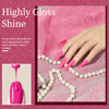 Picture of MAYCHAO 15ML Gel Nail Polish 1Pc Hot Pink Soak Off UV LED Art Starter Manicure Salon DIY at Home, 0.5 OZ