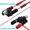 Picture of onelinkmore BNC Female to Dual Banana Female Socket Binding Post RF Coax Splitter Adapter Connector for HF Radio Antennas Pack of 2