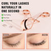 Picture of Eyelash Curler with Comb, TOMEEM Professional Volumizing Lash Lift Kit Lash Curler with Refill Pads for Home & Travel Uses, Rose Gold