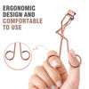 Picture of Eyelash Curler with Comb, TOMEEM Professional Volumizing Lash Lift Kit Lash Curler with Refill Pads for Home & Travel Uses, Rose Gold