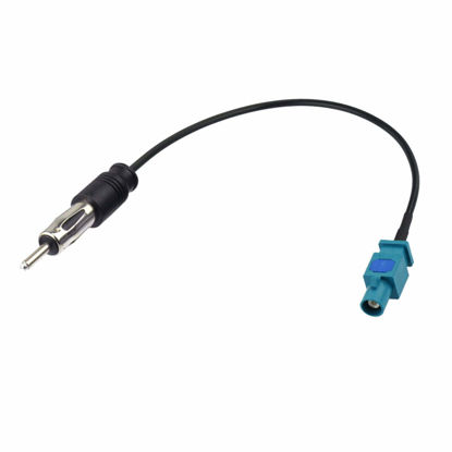 Picture of Bingfu Universal Vehicle Car Stereo FM AM Radio Antenna Adapter Cable Fakra Z Male to DIN Plug Connector Cable 15cm 6 inch for Car Stereo Audio HD Radio Head Unit CD Media Player Receiver