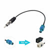 Picture of Bingfu Universal Vehicle Car Stereo FM AM Radio Antenna Adapter Cable Fakra Z Male to DIN Plug Connector Cable 15cm 6 inch for Car Stereo Audio HD Radio Head Unit CD Media Player Receiver
