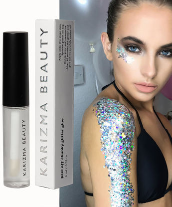 Picture of Cosmetic Glitter Glue // The Original Peel Off Formula ✮ KARIZMA Beauty ✮ Face Chunky Glitter Glue Adhesive Body Cosmetic Makeup Glitter Primer