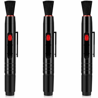 Picture of 3 Pieces Multifunction Lens Cleaning Pen Brush, Lens Brush Camera Screen Cleaning Pen for Camera, SLR, Telescope, Magnifying Glass, Phone