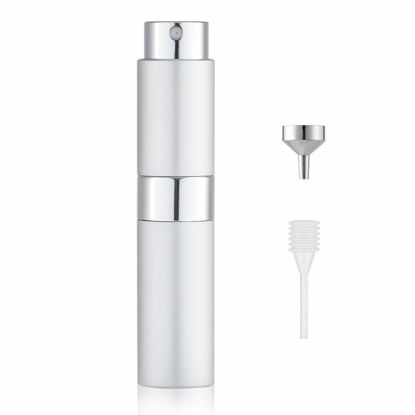Picture of Lisapack 8ML Atomizer Perfume Spray Bottle for Travel, Empty Refillable Cologne Dispenser, Portable Sprayer (Silver)