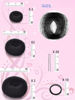 Picture of Hair Bun Maker，Hair Doughnut Shaper（ 2 Small,2 Medium,2 Large ）Hair Doughnut Sock Bun For Girl (Black)