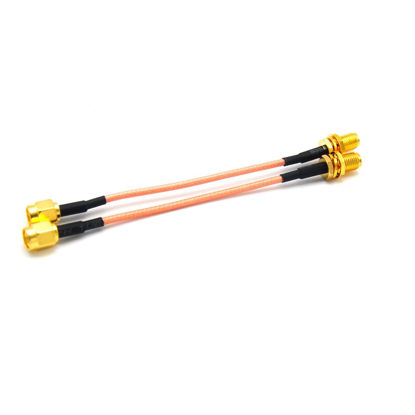 Picture of Padarsey 2pcs 90mm FPV Antenna Extension Cable RP-SMA Male to RP-SMA Female Antenna Adapter