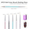 Picture of FULINJOY 5PCS Nail Dotting Pens with 3PCS Nail Painting Brushes, Dual End Nail Art Pen Brush Acrylic Painting Drawing Liner Nail Tools(Set of 8)