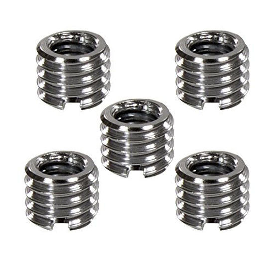 Picture of Foto&Tech Metal 1/4 inch to 3/8 inch Tripod Thread Adapter, Easy Mount Convert Screw Adapter for Tripod Monopod Ballhead, Reducer Bushing for Camera Video Equipment DSLR SLR Mic Boom Stand (5 Pieces)