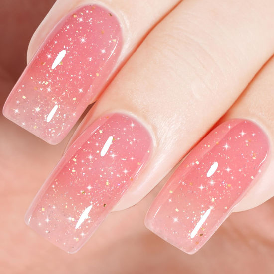 Pink Glitter Nail Polish - Etsy