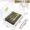 Picture of KANPRINCESS 100PCS 2Inches Hair Pins Kit Hair Clips Secure Hold Bobby Pins Hair Clips for Women Girls and Hairdressing Salon With Clear Storage Box(Bronze)