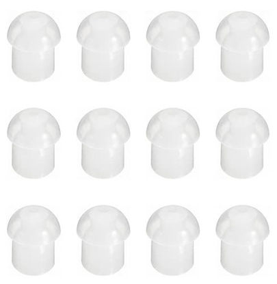 Picture of Zotech Replacement Standard Mushroom Earbud Ear Tips for Motorola Kenwood Two Way Radio Coil Tube Audio Kits/Transparent Acoustic Tube Earpieces