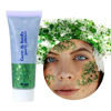Picture of DAGEDA Body Glitter Gel, Face Glitters Body Gel Sequins Shimmer Liquid Eyeshadow, Chunky Glitter for Face Hair Nails, Holographic Cosmetic Laser Powder Festival Glitter Makeup 50ml (Green)